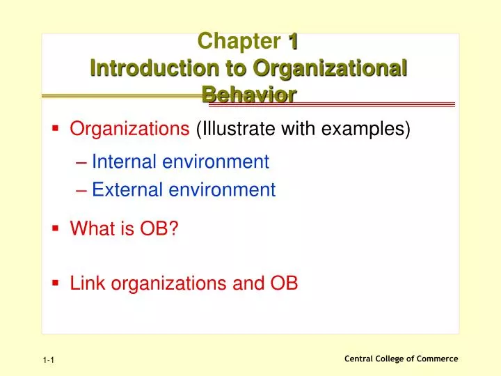 chapter 1 introduction to organizational behavior