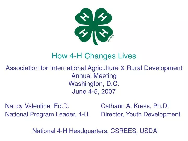 how 4 h changes lives