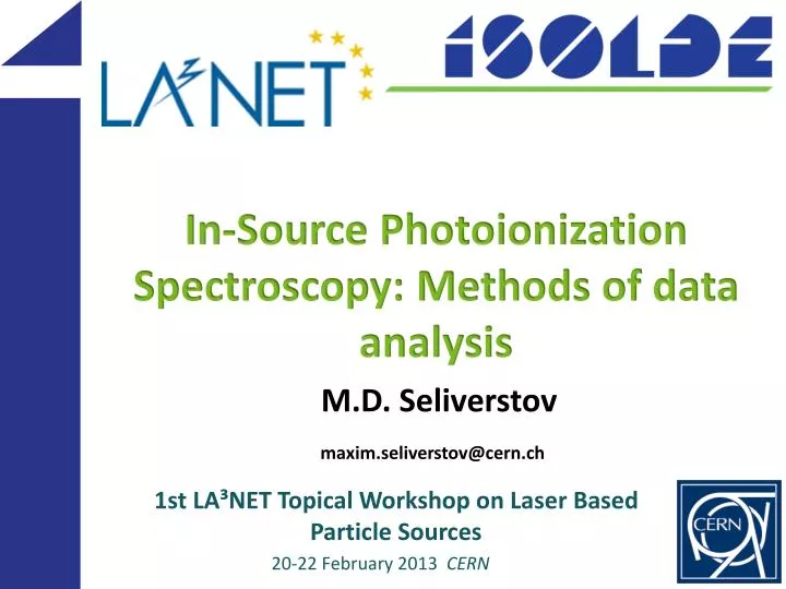 in source photoionization spectroscopy methods of data analysis