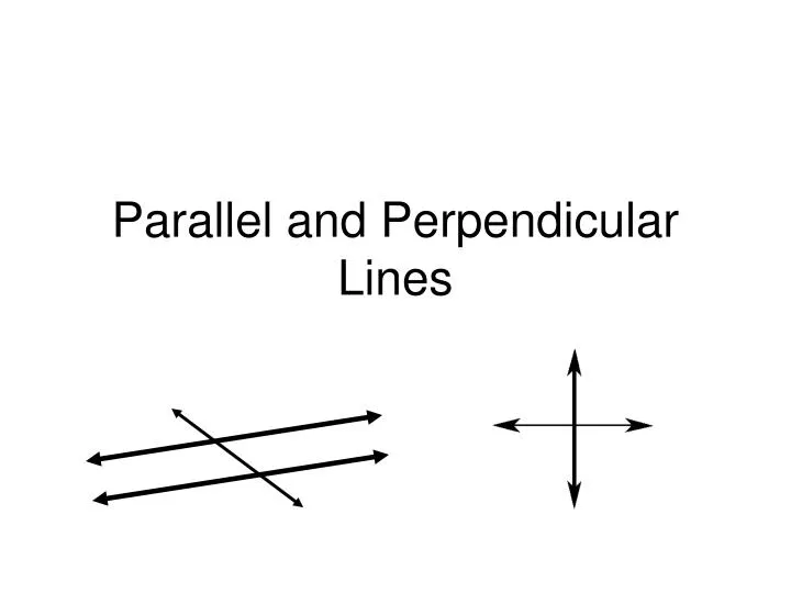 parallel and perpendicular lines