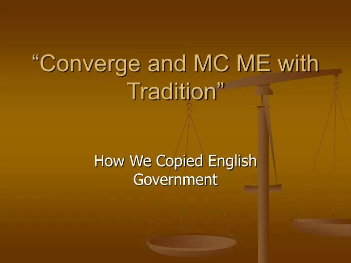 converge and mc me with tradition