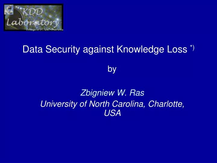 data security against knowledge loss
