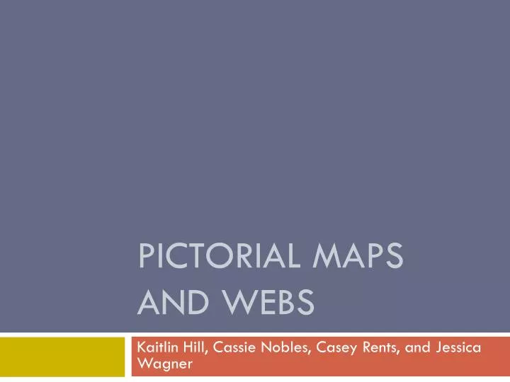 pictorial maps and webs