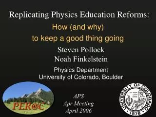 Replicating Physics Education Reforms: