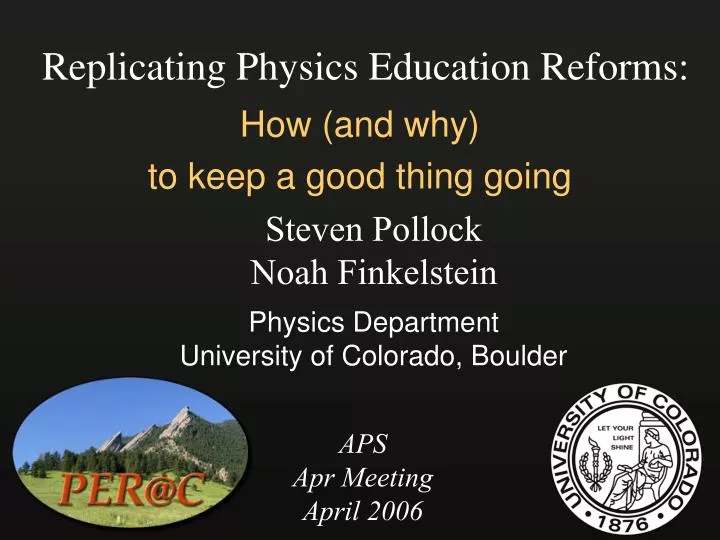 replicating physics education reforms