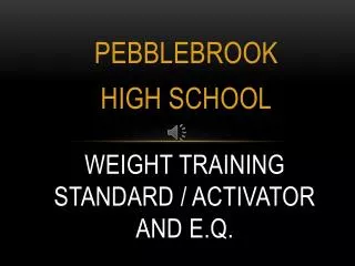 Weight training standard / activator and e.q .