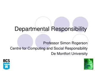 departmental responsibility