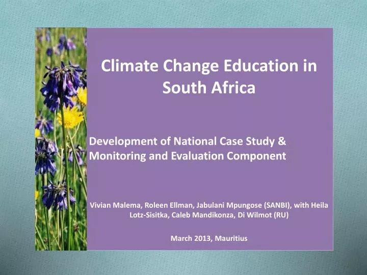 climate change education in south africa