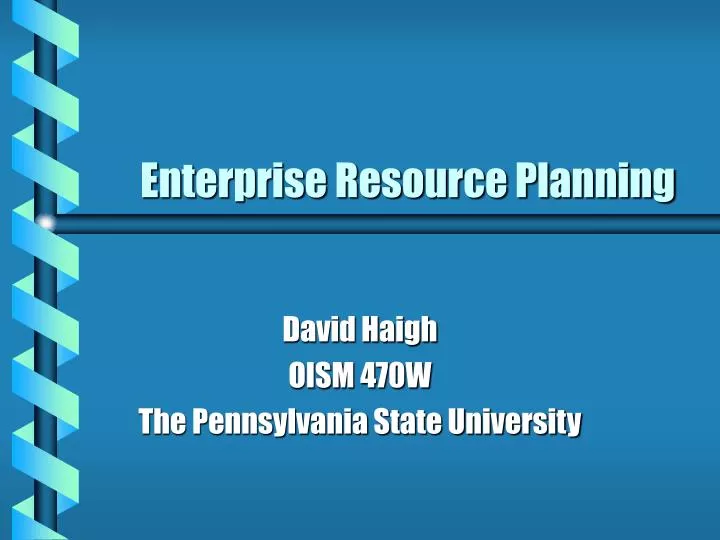 enterprise resource planning