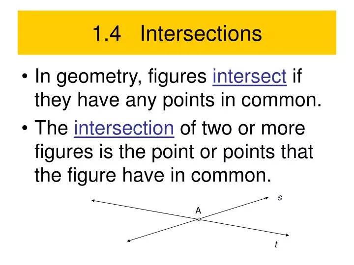 1 4 intersections