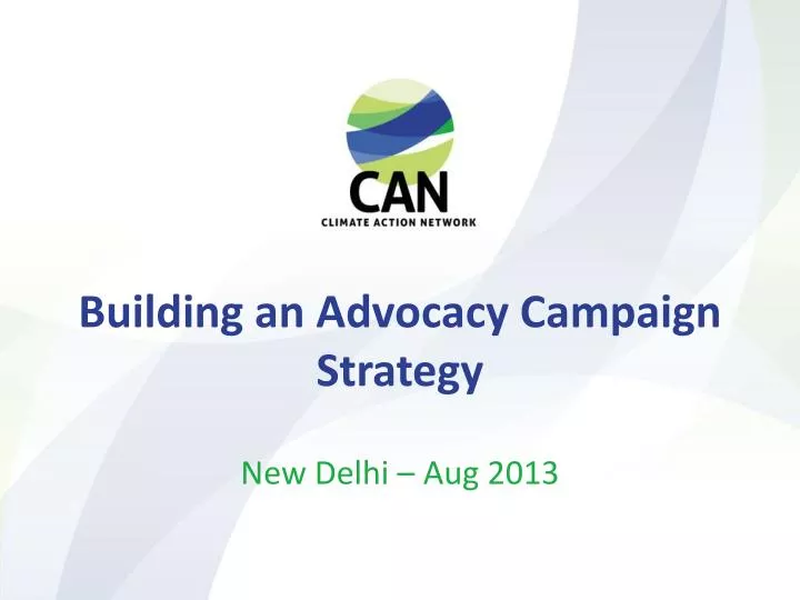 building an advocacy campaign strategy