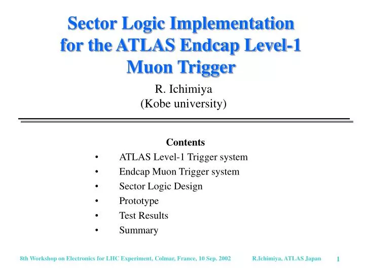 sector logic implementation for the atlas endcap level 1 muon trigger