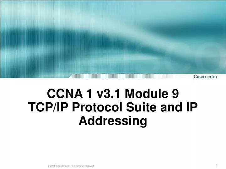 ccna 1 v3 1 module 9 tcp ip protocol suite and ip addressing