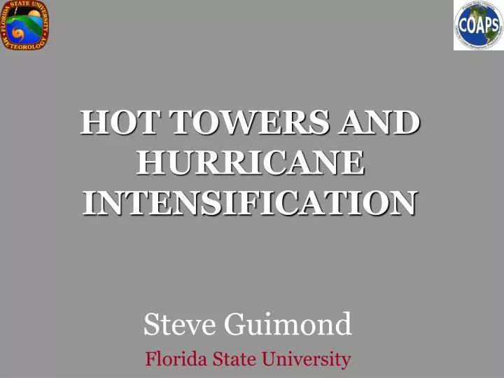 hot towers and hurricane intensification