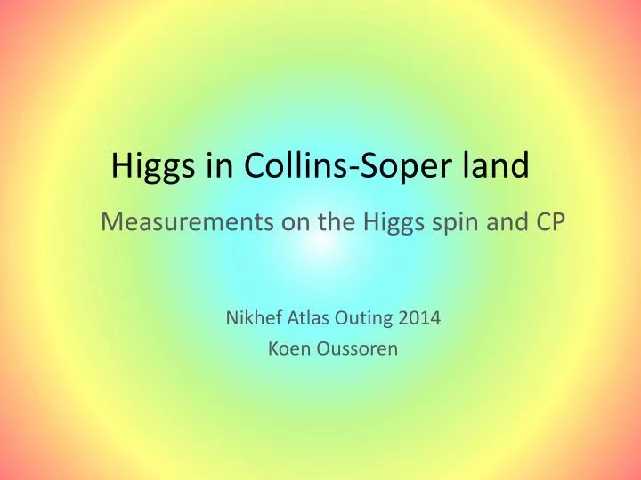 higgs in collins soper land