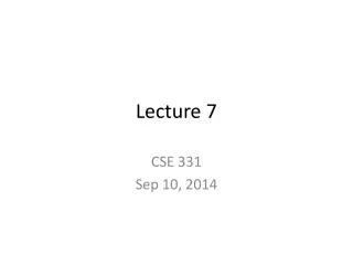 Lecture 7