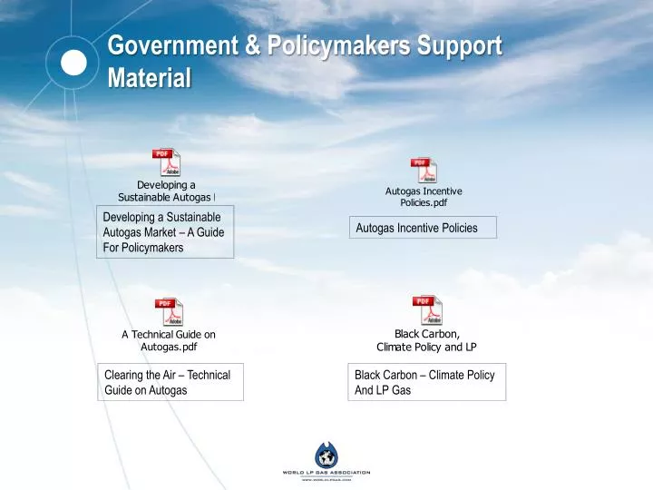 government policymakers support material