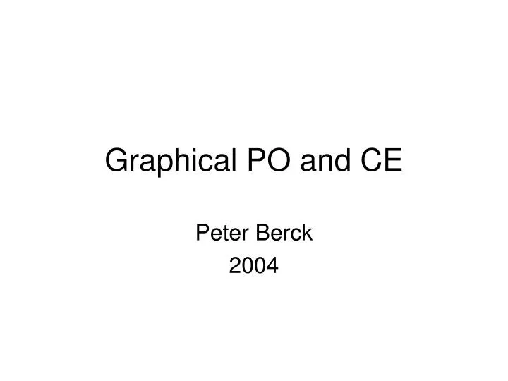 graphical po and ce