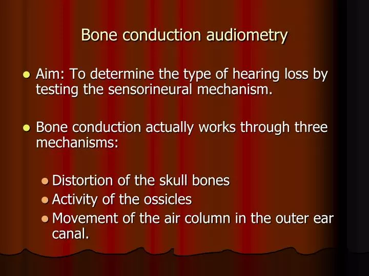 bone conduction audiometry