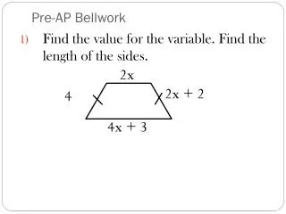 pre ap bellwork