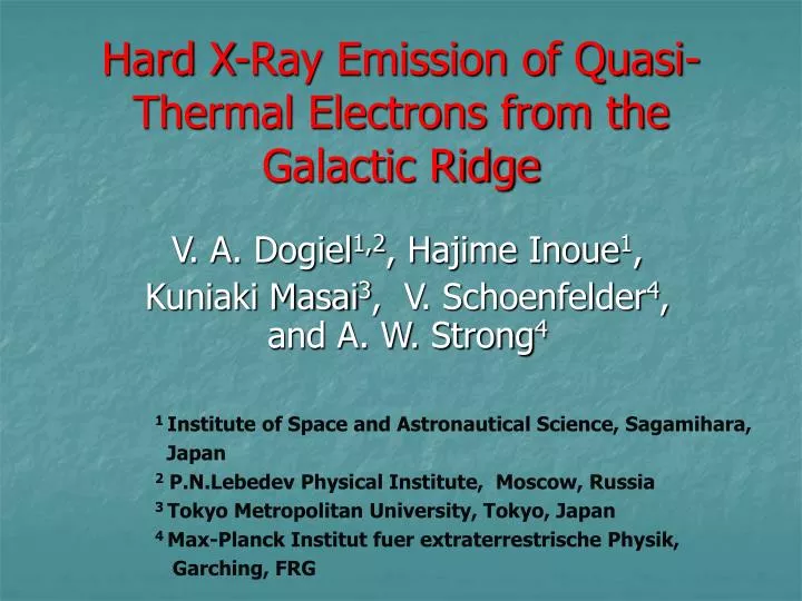 hard x ray emission of quasi thermal electrons from the galactic ridge
