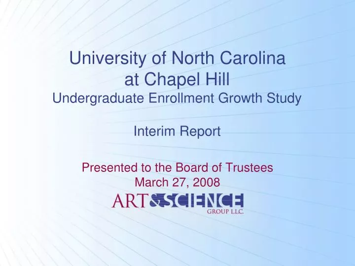 university of north carolina at chapel hill undergraduate enrollment growth study interim report