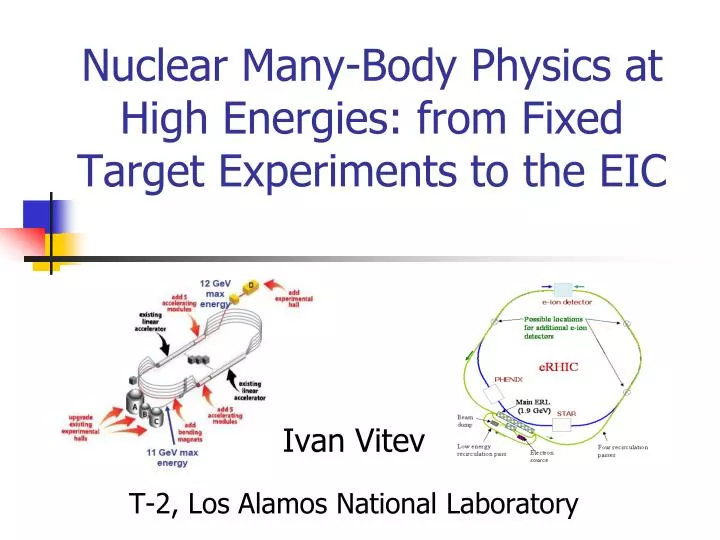 nuclear many body physics at high energies from fixed target experiments to the eic