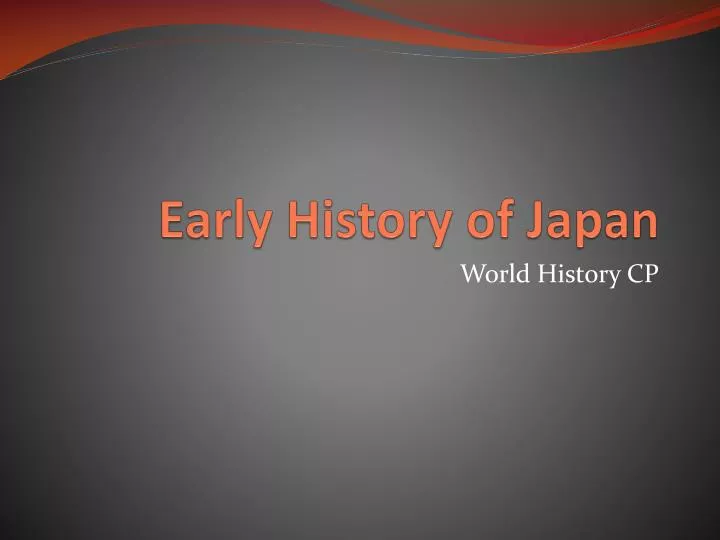 early history of japan