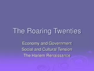 the roaring twenties