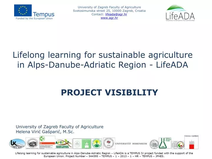 lifelong learning for sustainable agriculture in alps danube adriatic region lifeada