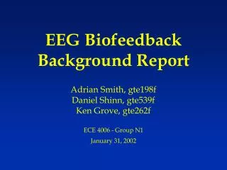 EEG Biofeedback Background Report