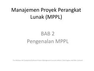 manajemen proyek perangkat lunak mppl