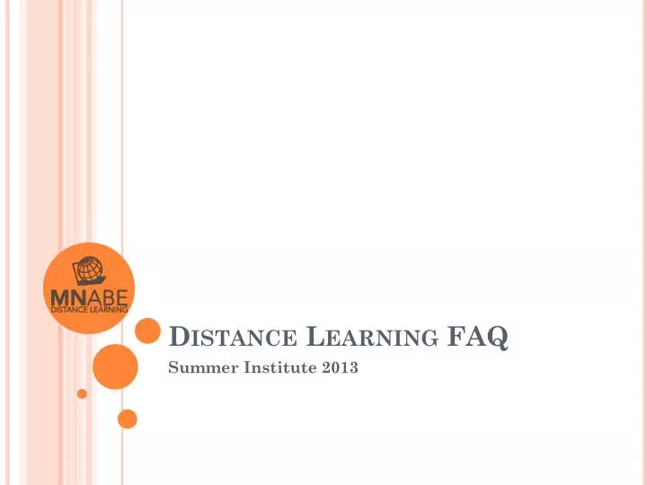 distance learning faq