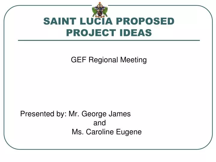 saint lucia proposed project ideas