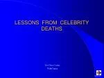 LESSONS FROM CELEBRITY DEATHS
