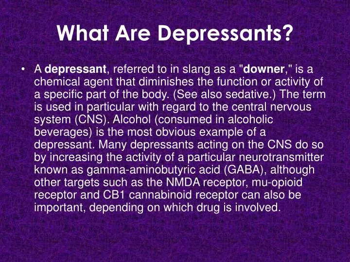 what are depressants