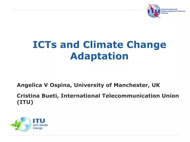icts and climate change adaptation