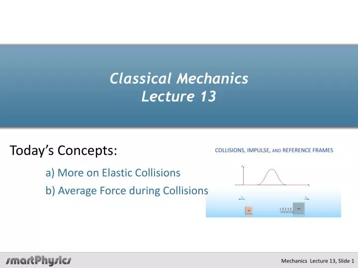 classical mechanics lecture 13