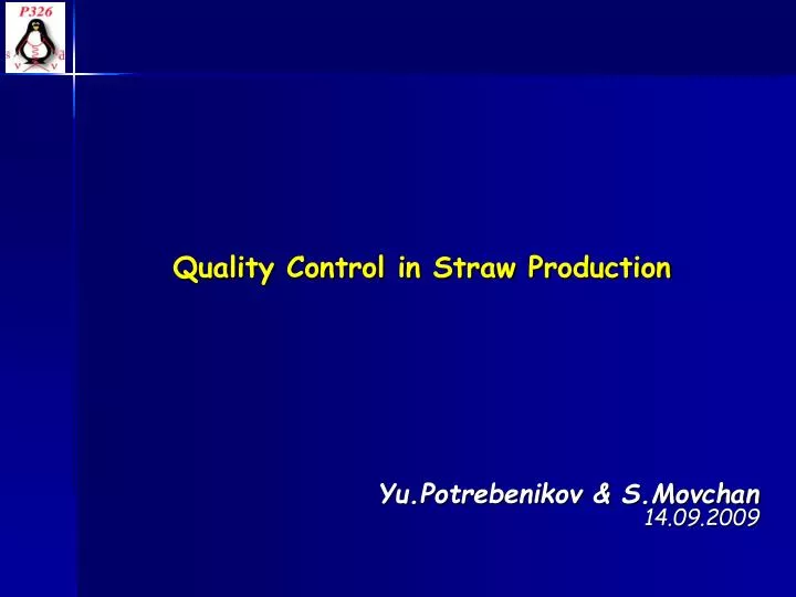 quality control in straw production