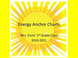 Energy Anchor Charts