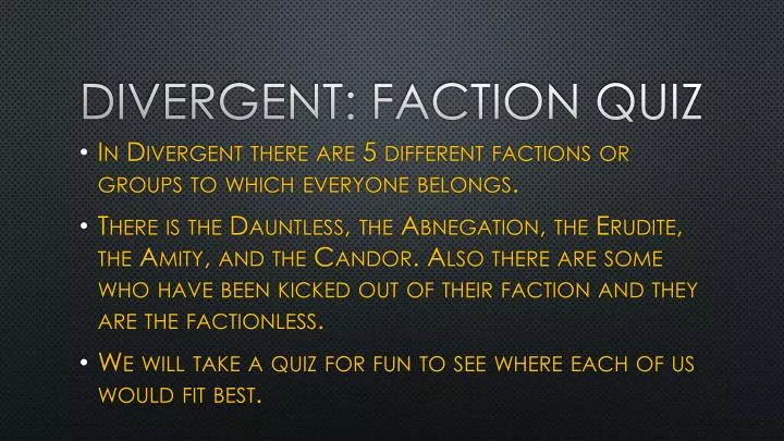divergent faction quiz