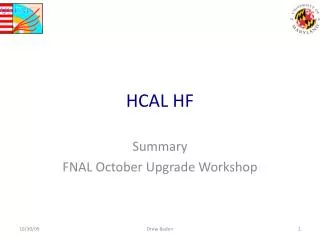 HCAL HF