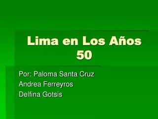 lima en los a os 50