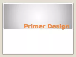 primer design
