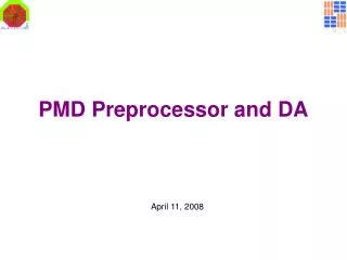 PMD Preprocessor and DA