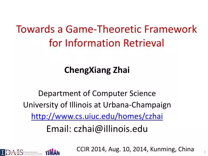 towards a game theoretic framework for information retrieval