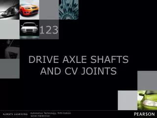 DRIVE AXLE SHAFTS AND CV JOINTS