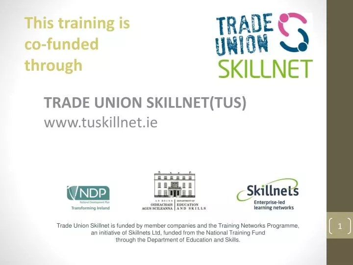 trade union skillnet tus www tuskillnet ie