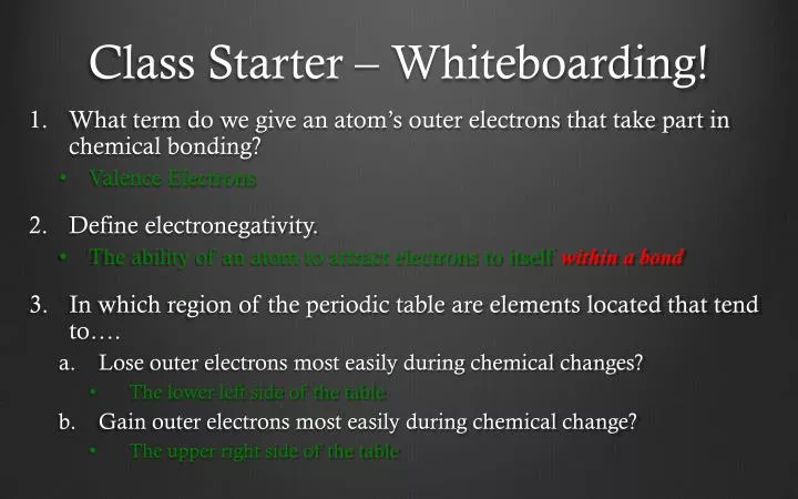 class starter whiteboarding