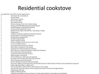 Residential cookstove